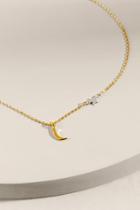 Francesca's Milani Moon And Star Pendant Necklace - Gold