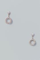 Francesca's Lavona Cubic Zirconia Circle Stud Earring In Rose Gold - Rose/gold