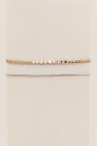 Francesca's Angelica Chain And Leather Choker - White