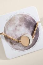 Francesca's Moon Phase Pull Tie Bracelet - Gold