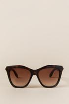 Francescca's Gloria Plastic Sunglasses - Tortoise