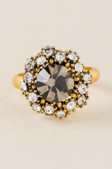 Francesca Inchess Hayden Halo Statement Ring In Gray - Gray