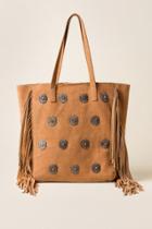Francesca's Kiernan Suede Jeweled Tote - Tan