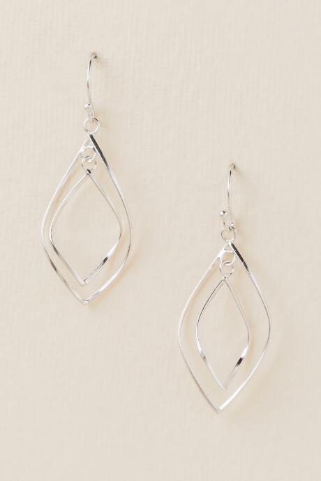 Francesca's Melody Double Twist Earring In Silver - Silver
