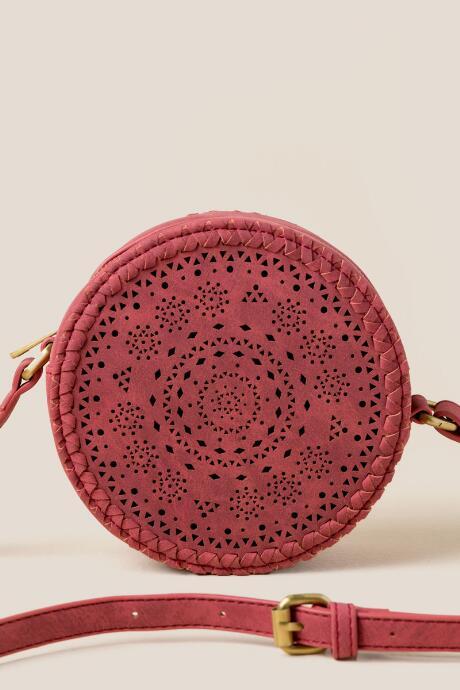 Francesca Inchess Samantha Perforated Canteen Crossbody - Brick
