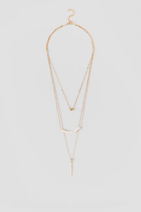 Francesca's Donna Delicate Layered Pendant Necklace - Gold