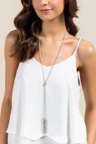 Francesca's Bethanie Double Rope Necklace In Silver - Silver