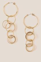 Francesca's Bonnie Interlocking Circle Linear Earring - Gold