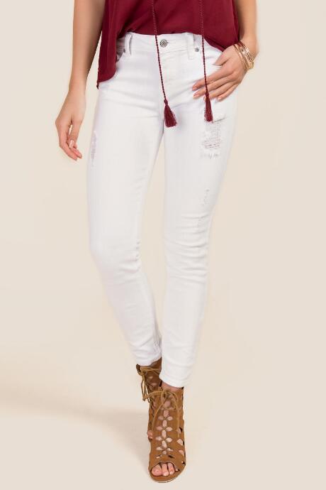 Eunina White Skinny Jeans - White