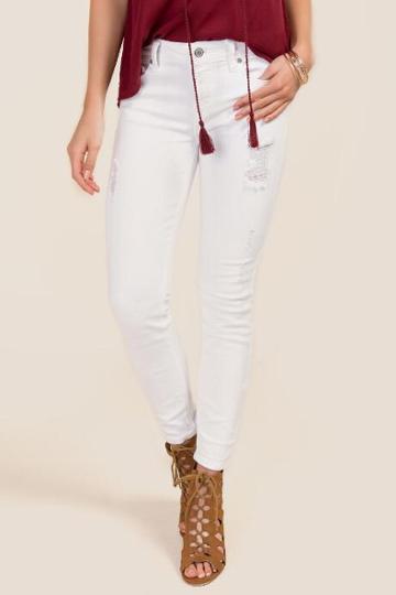 Eunina White Skinny Jeans - White