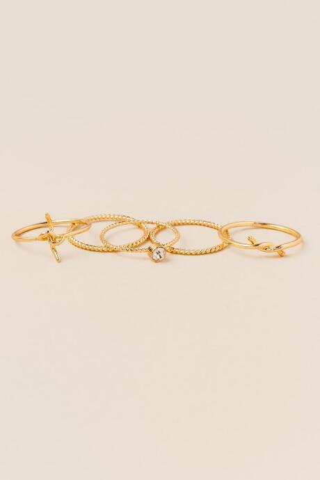 Francesca's Lenox Ring Set - Gold