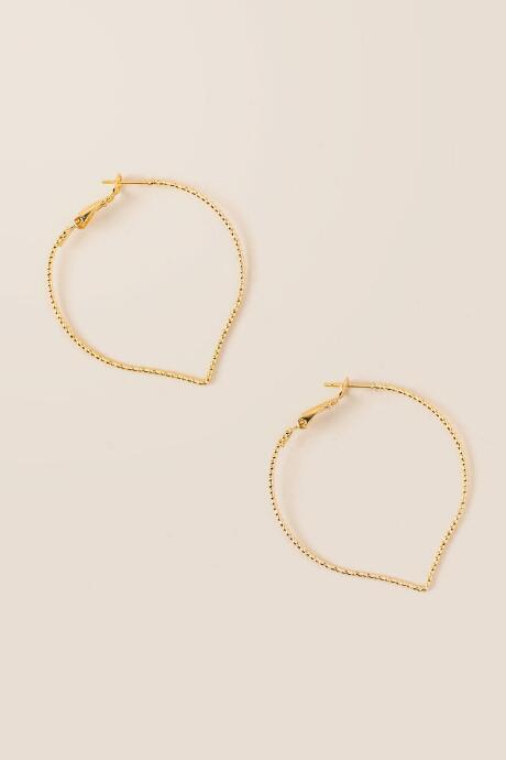 Francesca's Kehlani Teardrop Hoop Earring - Gold