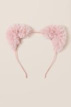 Francesca's Ava Faux Fur Cat Ear Headband - Blush