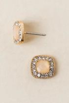 Francesca's Carlina Pav Stone Stud Earring - Crisp Champagne