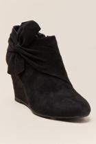 Cl By Laundry Vivid Bow Wedge Ankle Boot - Black