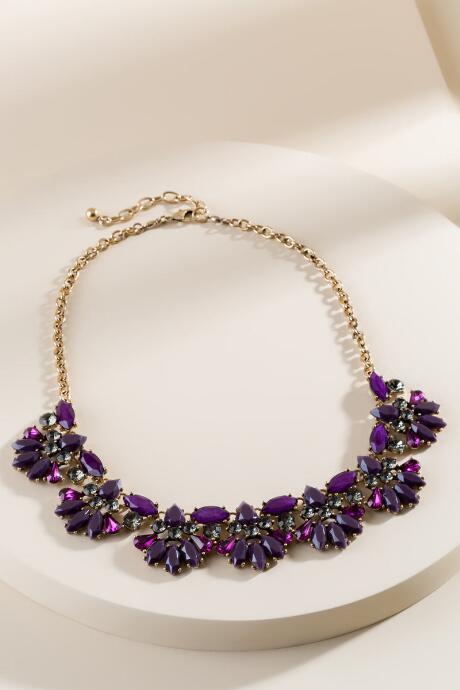 Francesca's Lennon Statement Necklace In Purple - Purple