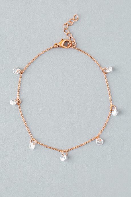 Francesca's Elvira Cubic Zirconia Bracelet In Rose Gold - Rose/gold