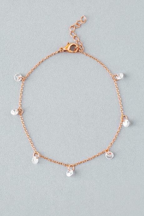 Francesca's Elvira Cubic Zirconia Bracelet In Rose Gold - Rose/gold