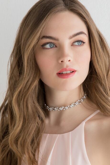 Francesca's Annette Crystal Choker - Silver