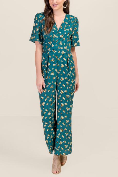 Francesca Inchess Lyra Kimono Sleeve Jumpsuit - Forest