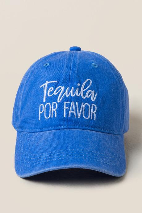 Francesca's Tequila Por Favor Baseball Cap - Light Blue