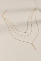 Francesca's Carly Cz Layered Necklace - Gold