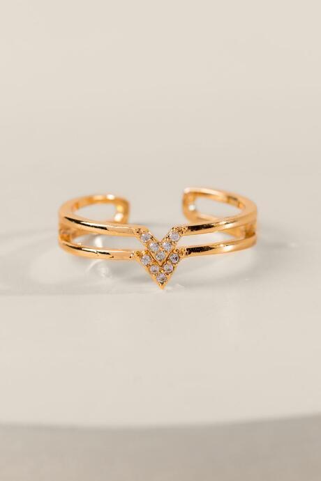 Francesca's Phoebe Adjustable Stack Ring - Gold