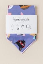Francesca's Marjorie 2 Pack Cat And Floral Printed Scarves - White