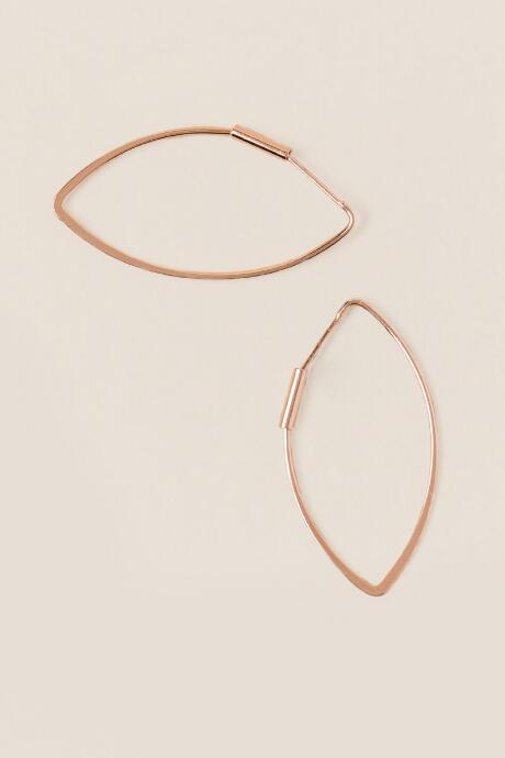 Francesca's Stacy Hoop Earring In Rose Gold - Rose/gold