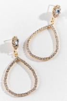 Francesca's Nora Crystal Teardrop Earrings - Crystal