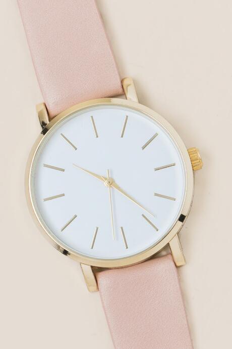 Francesca's Veronica Minimal Watch - Taupe