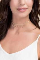 Francesca's Lylee Braid And Charm Choker Set - Taupe