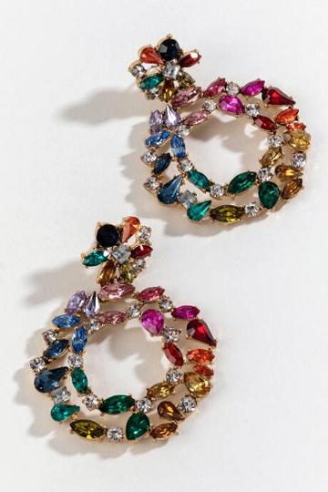 Francesca's Jaycee Rainbow Statement Earrings - Multi