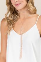 Francesca's Roseline Pearl Wrap Necklace - Pearl