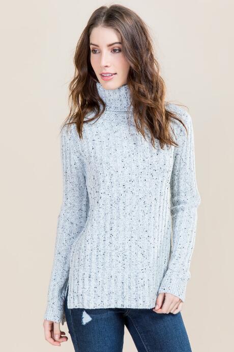 Mi Ami Geneva Turtle Neck Sweater - Gray