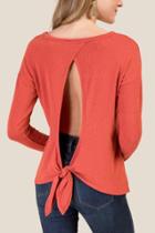 Francesca's Lola Tie Back Top - Cinnamon