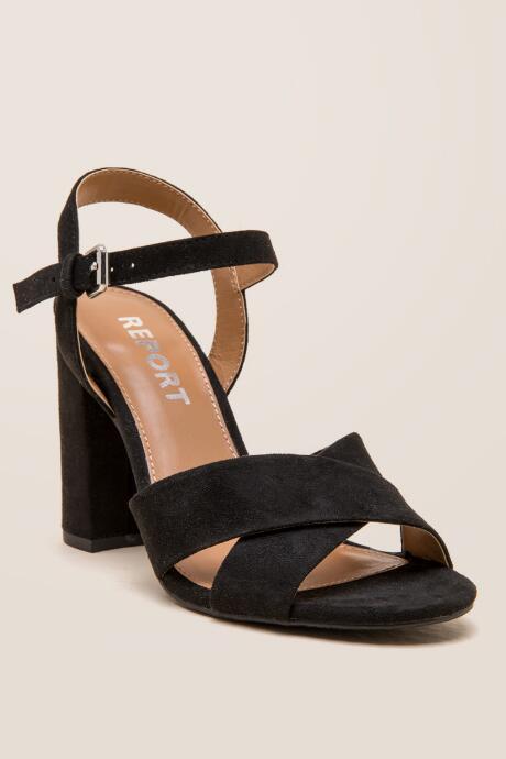 Report Warrick Solid Block Heel - Black