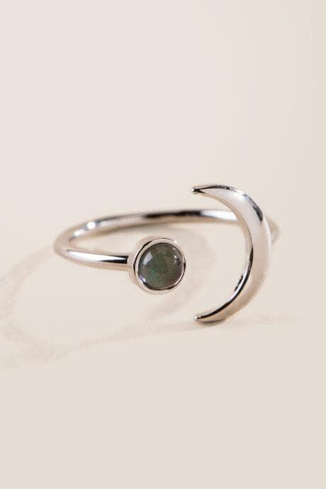 Francesca's Sabrina Moon Mood Ring - Silver