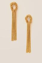 Francesca's Donna Knot Chain Tassel Earrings - Gold