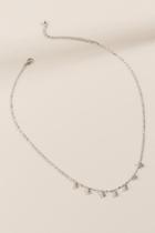 Francesca's Ember Cubic Zirconia Drop Chain Necklace - Silver