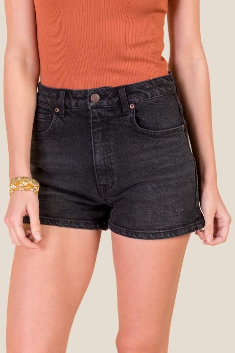 Francesca's Ramona High Rise Denim Shorts - Black