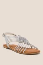 Not Rated Iron Gate Embellished Sandal - Silver