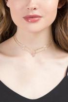 Francesca Inchess Natalia Crystal Layered Choker - Gold