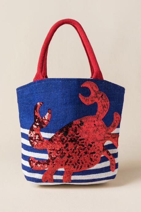 Mud Pie Boathouse Crab Tote