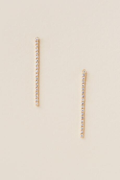 Francesca's Marsella Chain Linear Earring - Gold