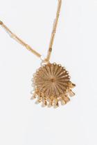 Francesca's Kennedy Flower Dream Catcher Necklace - Gold