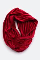 Francesca's Emma Ribbed Velvet Headwrap - Red