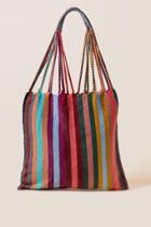 Francescas Las Rayas Handwoven Tote In Multi - Multi