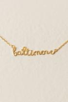 Francesca's Baltimore Script Pendant In Gold - Gold