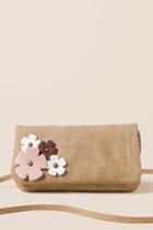 Francesca's Johnna 3d Floral Wallet Crossbody - Tan